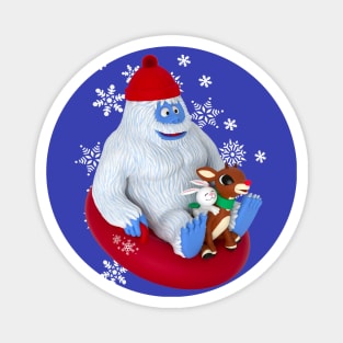 BUMBLE & RUDOLPH Snow Tubing Magnet